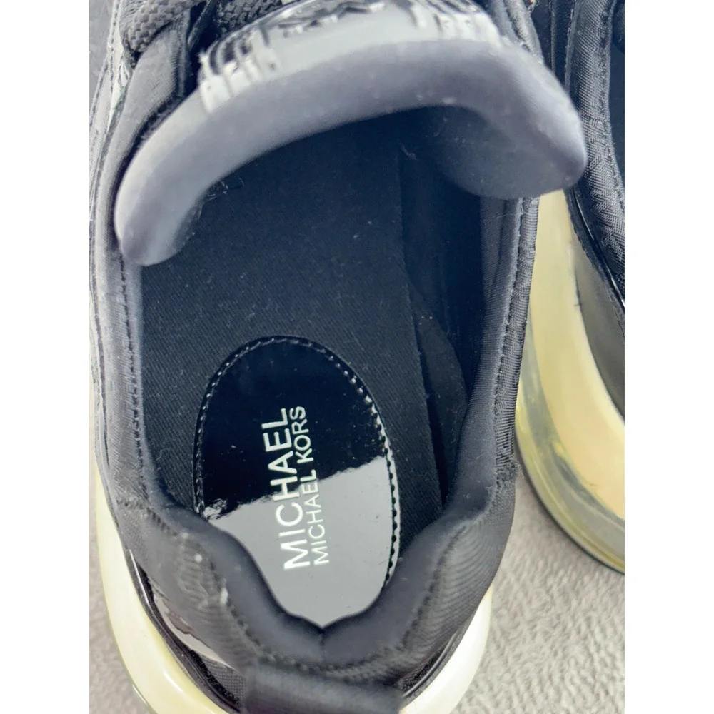 Michael Kors Olympia Extreme Black Bubble Platform Sneakers Womens 8M